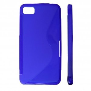 CUSTODIA GEL TPU SILICONE DOUBLE per BLACKBERRY Z10 COLORE BLU