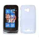 CUSTODIA BACK RIGIDA SLIM DA 0,35mm per NOKIA LUMIA 610 COLORE BIANCO