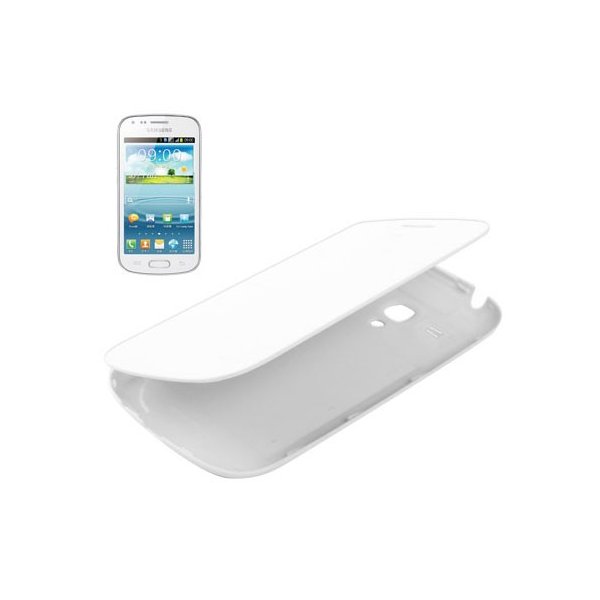 CUSTODIA ORIZZONTALE FLIP COVER per SAMSUNG S7562 GALAXY S DUOS COLORE BIANCO