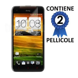 PELLICOLA PROTEGGI DISPLAY HTC BUTTERFLY X920E DELUXE CONFEZIONE 2 PEZZI