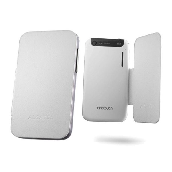 CUSTODIA ORIGINALE FLIP COVER ALCATEL F-GCGC31Y0B11C3-A1 per ONE TOUCH 995 COLORE BIANCO BLISTER