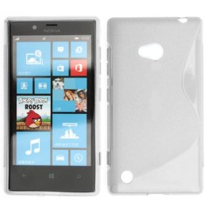 CUSTODIA GEL TPU SILICONE DOUBLE per NOKIA LUMIA 720 COLORE BIANCO