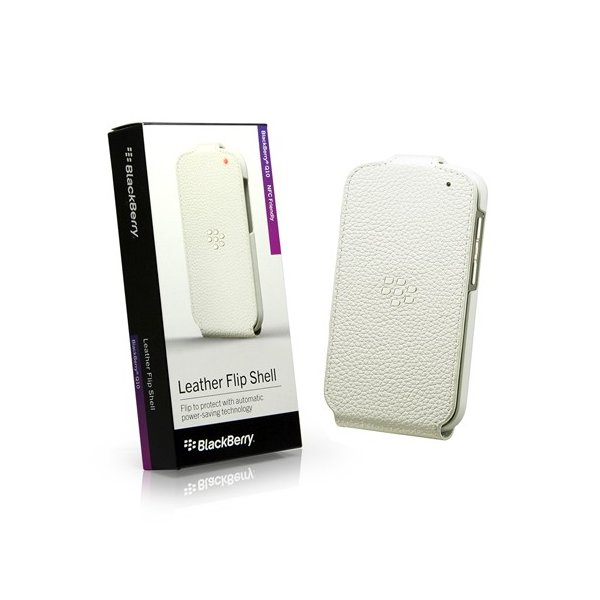 CUSTODIA ORIGINALE FLIP COVER IN PELLE BLACKBERRY ACC-50707-202 per Q10 COLORE BIANCO BLISTER