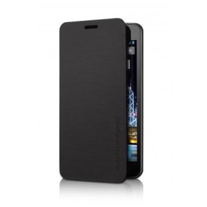 CUSTODIA ORIGINALE FLIP COVER ALCATEL F-GCGB32T0A11C1-A1 per ONE TOUCH 6033 IDOL ULTRA COLORE NERO BLISTER