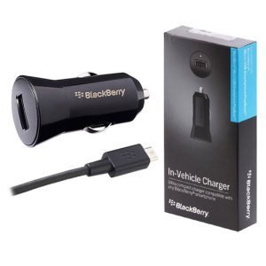 CARICATORE AUTO 1000mAh CON 1 PORTA USB + CAVO MICRO USB LUNGHEZZA 1 MT COLORE NERO ACC-48157-201 ORIGINALE BLACKBERRY BLISTER