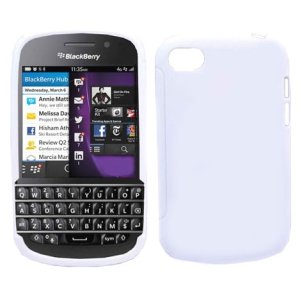 CUSTODIA GEL TPU SILICONE LUCIDA per BLACKBERRY Q10 COLORE BIANCO