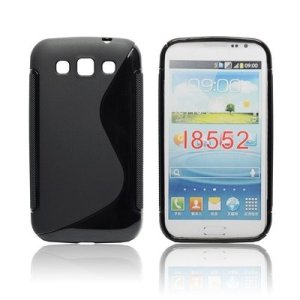 CUSTODIA GEL TPU SILICONE DOUBLE per SAMSUNG I8550 GALAXY WIN, I8552, SAMSUNG GALAXY GRAND QUATTRO COLORE NERO