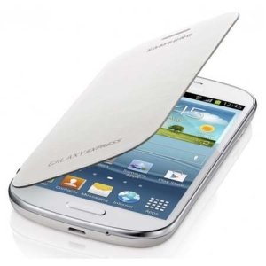 CUSTODIA FLIP COVER ORIGINALE SAMSUNG EF-FI873BWEGWW COLORE BIANCO per I8730 GALAXY EXPRESS BLISTER