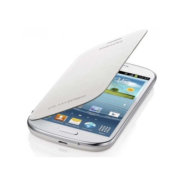 CUSTODIA FLIP COVER ORIGINALE SAMSUNG EF-FI873BWEGWW COLORE BIANCO per I8730 GALAXY EXPRESS BLISTER