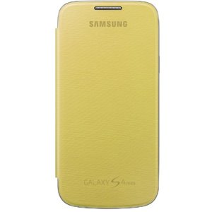 CUSTODIA FLIP COVER ORIGINALE SAMSUNG COLORE GIALLO per I9190 GALAXY S4 MINI, I9192, I9195 EF-FI919BYEGWW BLISTER