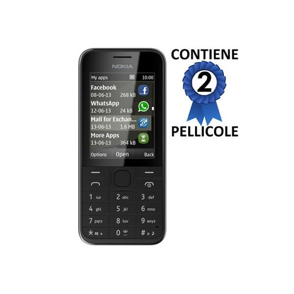 PELLICOLA PROTEGGI DISPLAY NOKIA 208 CONFEZIONE 2 PEZZI