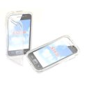 CUSTODIA GEL TPU SILICONE FLIP BOOK per SAMSUNG S5830 GALAXY ACE COLORE BIANCO TRASPARENTE