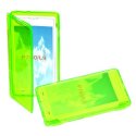 CUSTODIA GEL TPU SILICONE FLIP BOOK per LG OPTIMUS L9, P760 COLORE VERDE