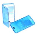 CUSTODIA GEL TPU SILICONE FLIP BOOK per SAMSUNG I9100 GALAXY S2, I9105 GALAXY S2 PLUS COLORE BLU