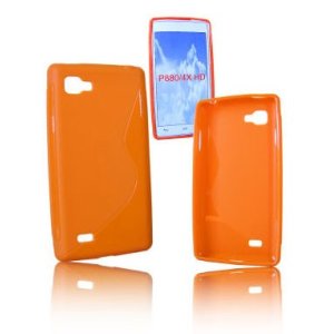 CUSTODIA GEL TPU SILICONE DOUBLE per LG P880 OPTIMUS 4X HD COLORE ARANCIONE