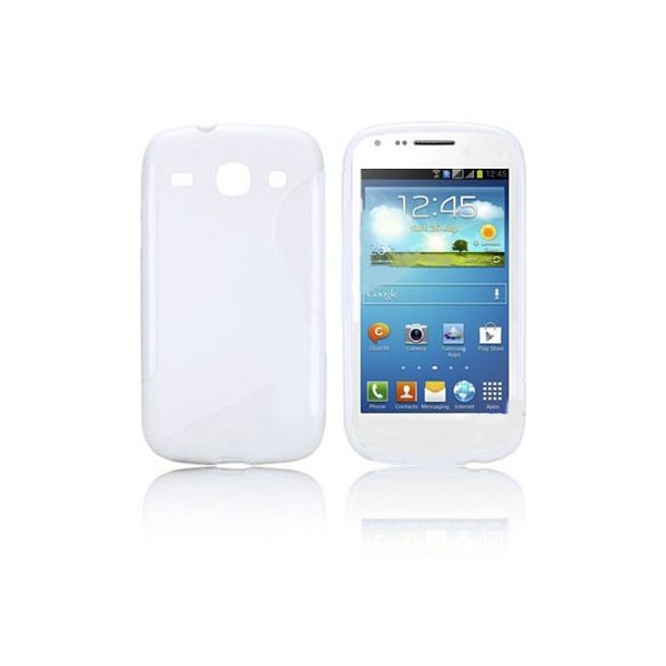 CUSTODIA GEL TPU SILICONE per SAMSUNG I8260 GALAXY CORE, I8262 COLORE BIANCO