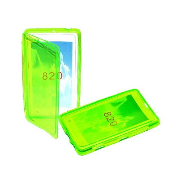 CUSTODIA GEL TPU SILICONE FLIP BOOK per NOKIA LUMIA 820 COLORE VERDE
