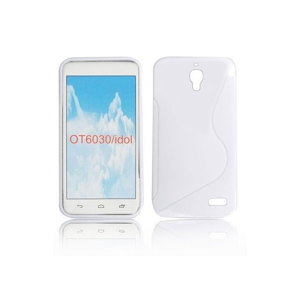 CUSTODIA GEL TPU SILICONE DOUBLE per ALCATEL ONE TOUCH IDOL 6030 COLORE BIANCO
