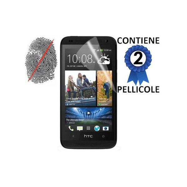PELLICOLA PROTEGGI DISPLAY ANTI IMPRONTA HTC DESIRE 601, ZARA CONFEZIONE 2 PEZZI