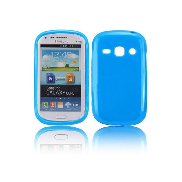 CUSTODIA GEL TPU SILICONE LUCIDA per SAMSUNG I8260 GALAXY CORE, I8262 COLORE BLU