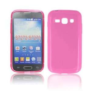 CUSTODIA GEL TPU SILICONE LUCIDA per SAMSUNG S7270 GALAXY ACE 3, S7272, S7275 COLORE ROSA