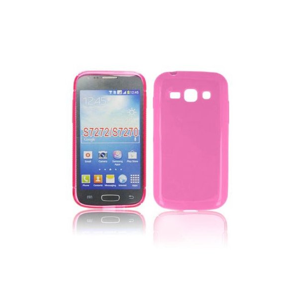 CUSTODIA GEL TPU SILICONE LUCIDA per SAMSUNG S7270 GALAXY ACE 3, S7272, S7275 COLORE ROSA