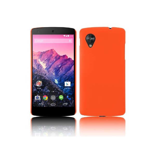 CUSTODIA per LG NEXUS 5 (D820) BACK RIGIDA COLORE ARANCIONE