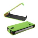 CUSTODIA FLIP SLIM VERTICALE PELLE per NOKIA 515 COLORE VERDE