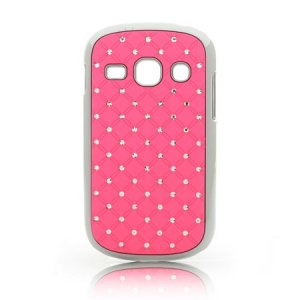 CUSTODIA BACK RIGIDA CON BRILLANTINI per SAMSUNG S6810 GALAXY FAME, S6812 GALAXY FAME DUOS COLORE ROSA