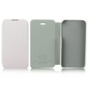 CUSTODIA FLIP ORIZZONTALE PELLE per SAMSUNG I9190 GALAXY S4 MINI, I9192, I9195 COLORE BIANCO BLISTER ENLAND