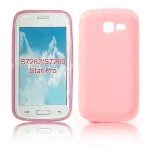 CUSTODIA GEL TPU SILICONE per SAMSUNG S7260 GALAXY STAR PRO, S7262 GALAXY STAR PLUS COLORE ROSA