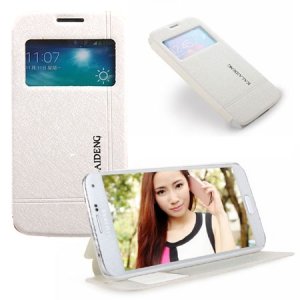 CUSTODIA FLIP ORIZZONTALE per SAMSUNG G900 GALAXY S5, S5 NEO CON STAND E FINESTRA ID BIANCO ALTA QUALITA' ICELAND II BLISTER