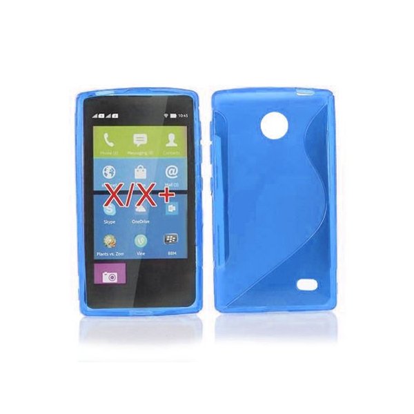 CUSTODIA GEL TPU SILICONE DOUBLE per NOKIA X, X+ COLORE BLU