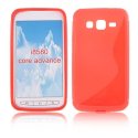CUSTODIA GEL TPU SILICONE DOUBLE per SAMSUNG I8580 GALAXY CORE ADVANCE COLORE ROSSO