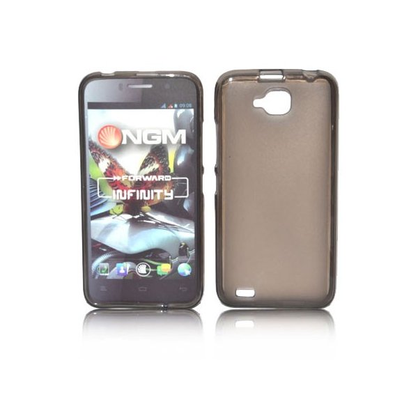CUSTODIA GEL TPU SILICONE per NGM FORWARD INFINITY COLORE NERO TRASPARENTE