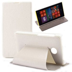 CUSTODIA FLIP ORIZZONTALE PELLE per NOKIA X, X+ CON STAND COLORE BIANCO BLISTER SWIFT