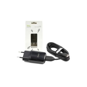 CARICATORE DA RETE 1000mAh ORIGINALE HTC CON 1 PORTA USB + CAVO MICRO USB COLORE NERO TC-E250 BLISTER