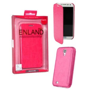 CUSTODIA FLIP ORIZZONTALE PELLE per SAMSUNG S7562 GALAXY S DUOS, S7560 GALAXY TREND, S7580 COLORE FUCSIA BLISTER ENLAND