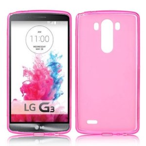 CUSTODIA GEL TPU SILICONE per LG G3 D850, D855, LS990 COLORE ROSA