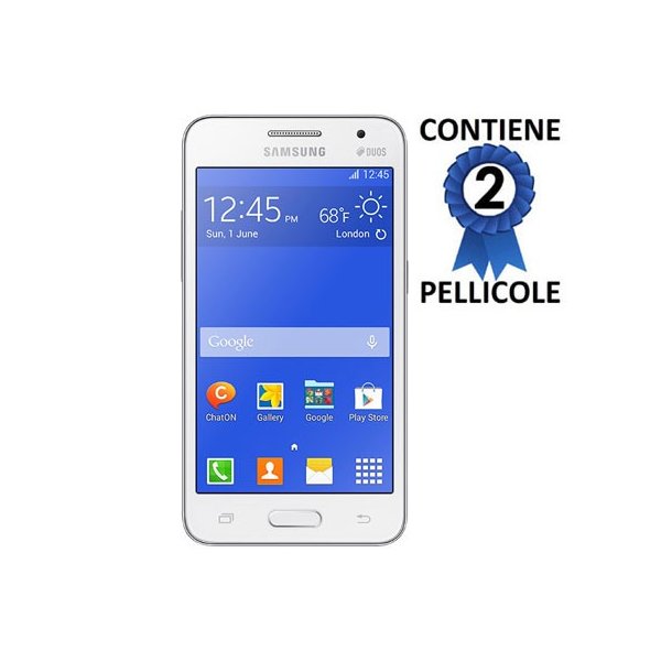 PELLICOLA PROTEGGI DISPLAY per SAMSUNG G355 GALAXY CORE 2 DUOS CONFEZIONE 2 PEZZI