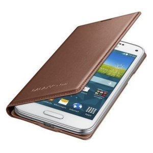 CUSTODIA FLIP COVER ORIGINALE SAMSUNG COLORE ROSA GOLD per G800 GALAXY S5 MINI EF-FG800BFEGWW BLISTER