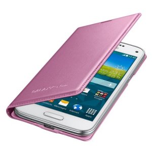 CUSTODIA FLIP COVER ORIGINALE SAMSUNG COLORE ROSA per G800 GALAXY S5 MINI EF-FG800BPEGWW BLISTER