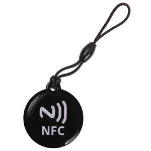 CIONDOLO PORTACHIAVI NFC TAG 137 Byte NTAG203 COLORE NERO