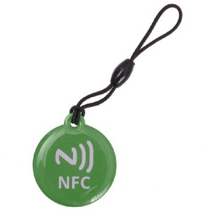 CIONDOLO PORTACHIAVI NFC TAG 137 Byte NTAG203 COLORE VERDE