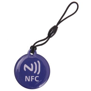 CIONDOLO PORTACHIAVI NFC TAG 137 Byte NTAG203 COLORE BLU