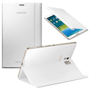 CUSTODIA BOOK COVER ORIGINALE SAMSUNG per GALAXY TAB S 8.4, 8.4" POLLICI COLORE BIANCO EF-BT700BWEGWW BLISTER