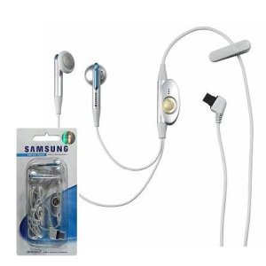 AURICOLARE STEREO per SAMSUNG Z510, Z720V - TASTO DI RISPOSTA COLORE BIANCO ORIGINALE AEP420SSE BLISTER SEGUE COMPATIBILITA'..