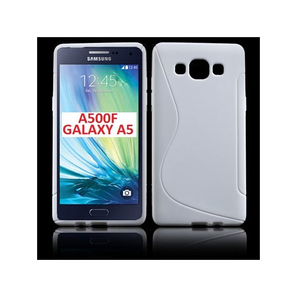 CUSTODIA GEL TPU SILICONE DOUBLE per SAMSUNG SM-A500 GALAXY A5 (NO VERSIONE 2016) COLORE BIANCO