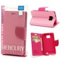 CUSTODIA FLIP ORIZZONTALE per SAMSUNG I9100 GALAXY S2, I9105 CON INTERNO IN TPU E STAND COLORE ROSA FANCY DIARY BLISTER MERCURY