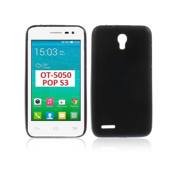 CUSTODIA GEL TPU SILICONE per ALCATEL ONE TOUCH POP S3 COLORE NERO
